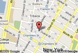 Bouley restaurant New York-map