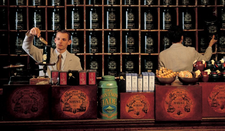 Mariage Freres tea shop on Rue du Bourg Tibourg in Le Marais in Paris Stock  Photo - Alamy