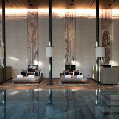 Reaching to the Swiss mountains from the luxurious oriental Chedi Spa in Andermatt